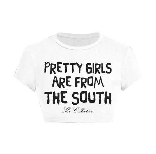 Pretty Girls Cropped Tee (White)
