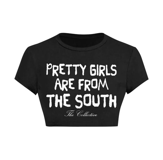 Pretty Girls Cropped Tee (Black)