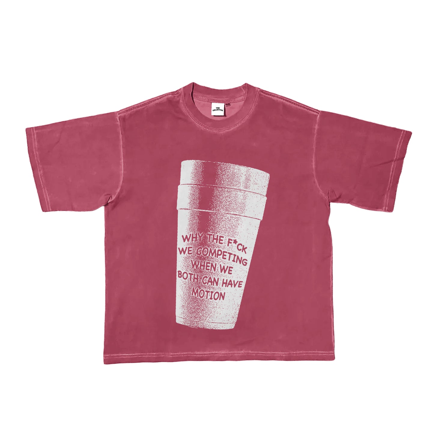 Cup Tee Maroon/White