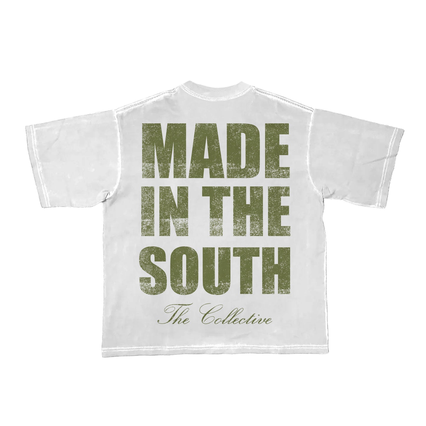 Cup Tee White/Olive Green