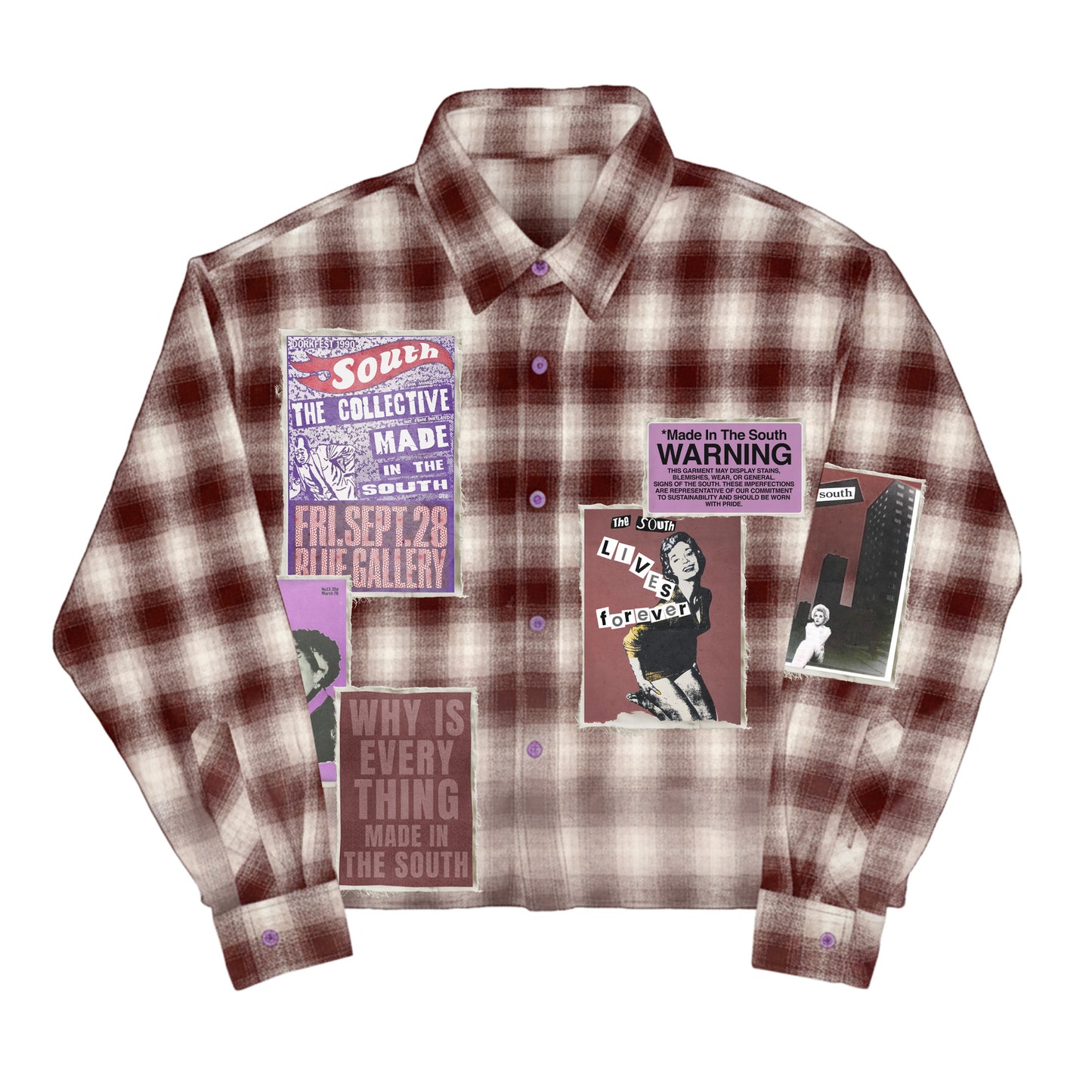 Patch Flannel Maroon