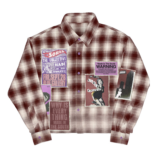 Patch Flannel Maroon