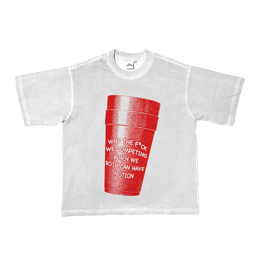 Cup Tee White/Red