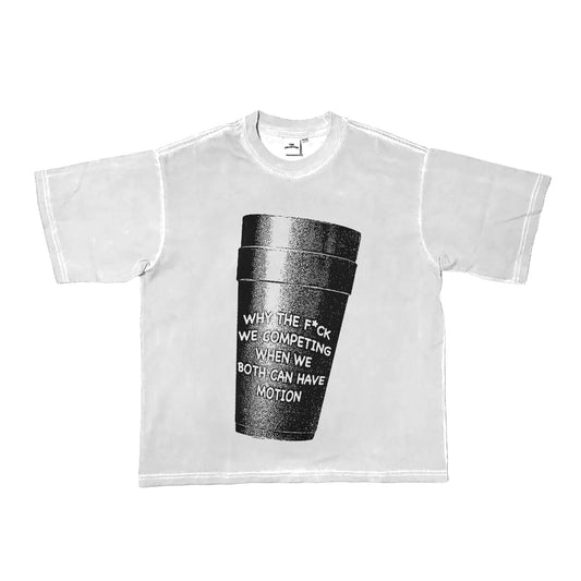 Cup Tee White/Black