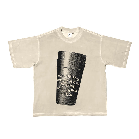 Cup Tee Cream/Black