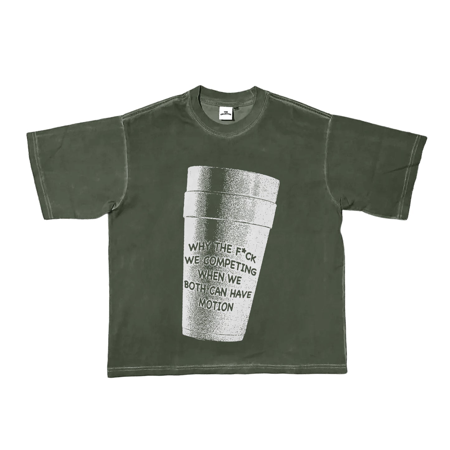 Cup Tee Green/White