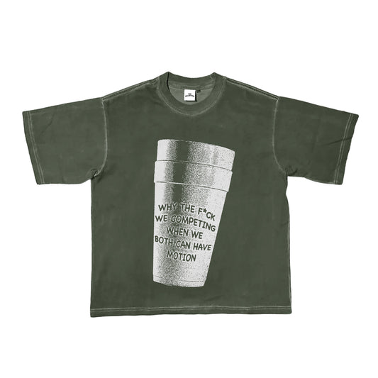 Cup Tee Green/White