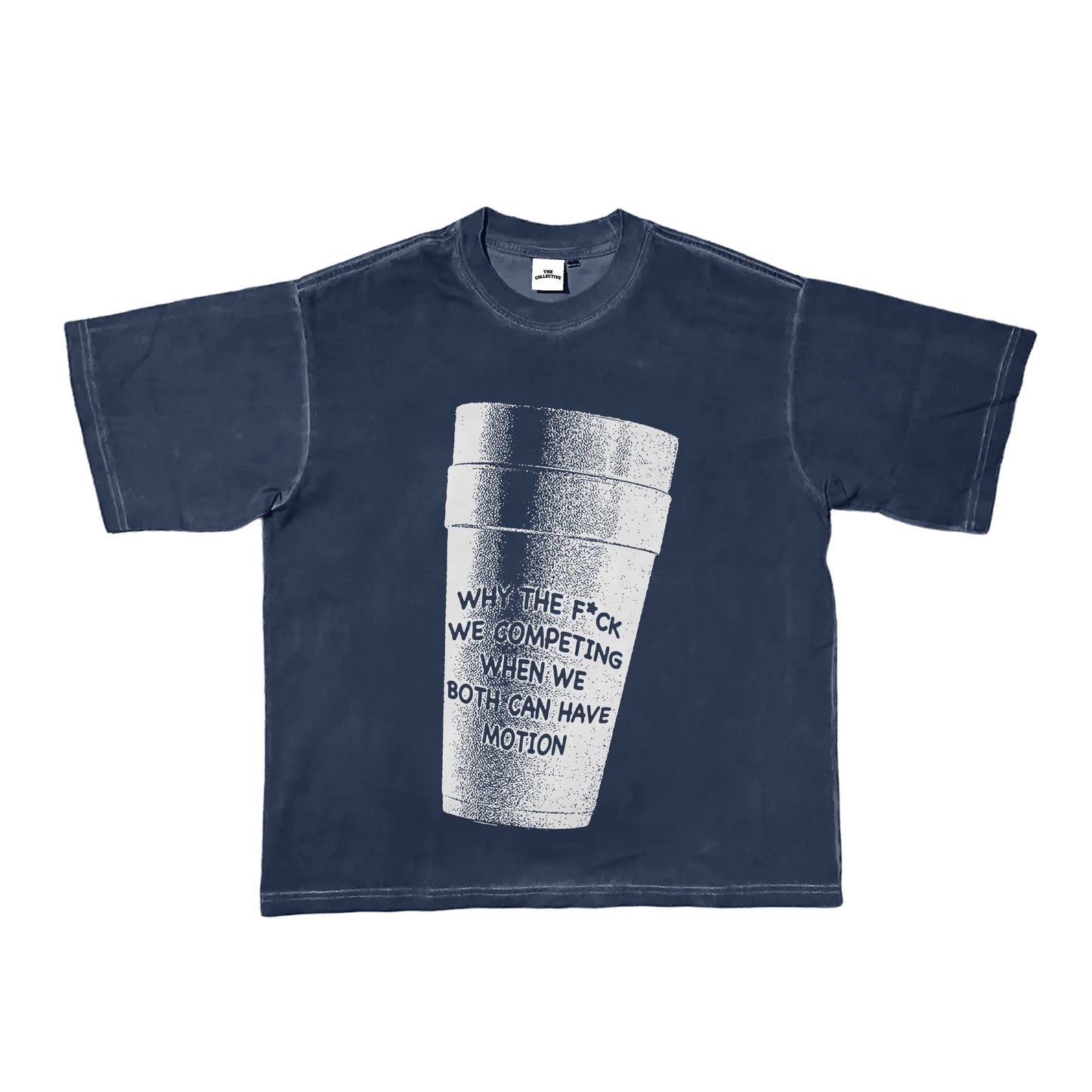 Cup tee Navy Blue/White
