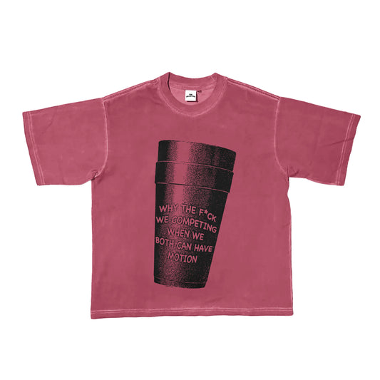 Cup Tee Maroon/Black