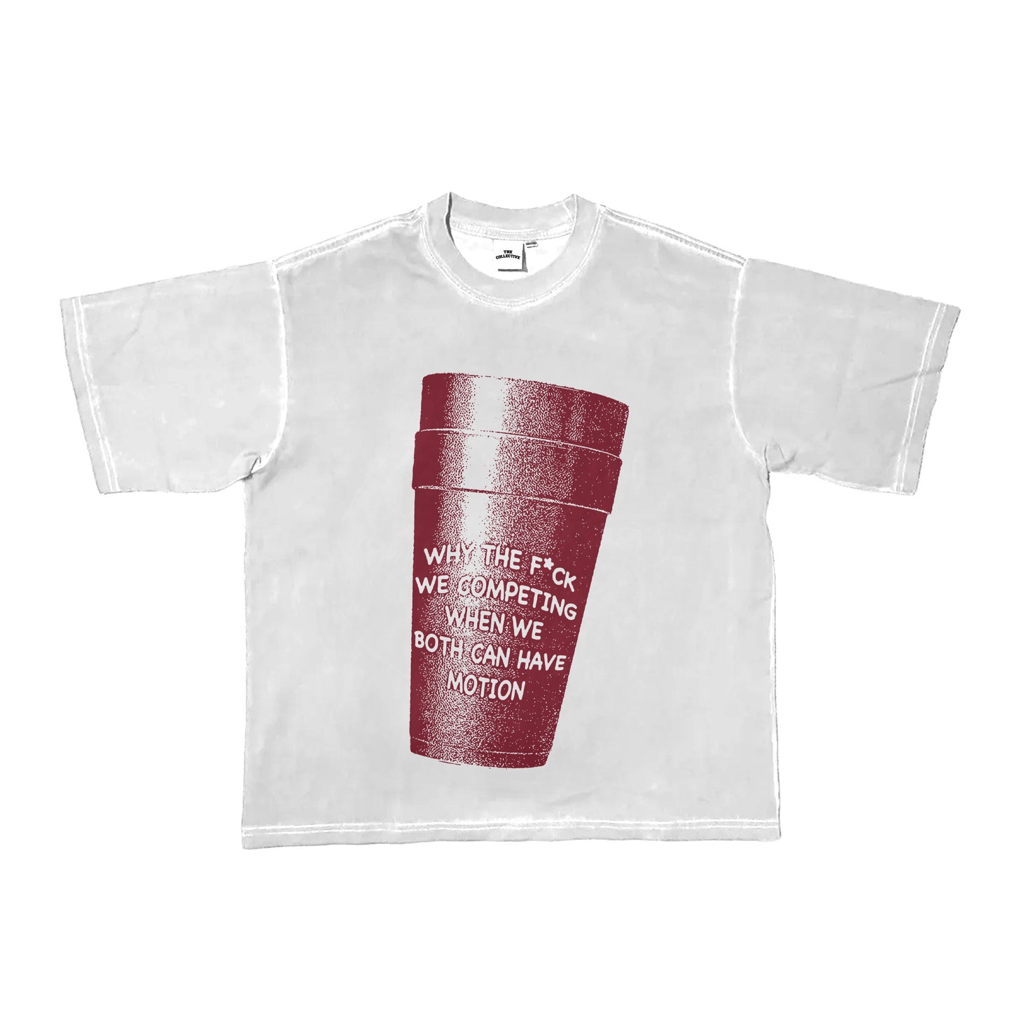 Cup Tee White/Maroon