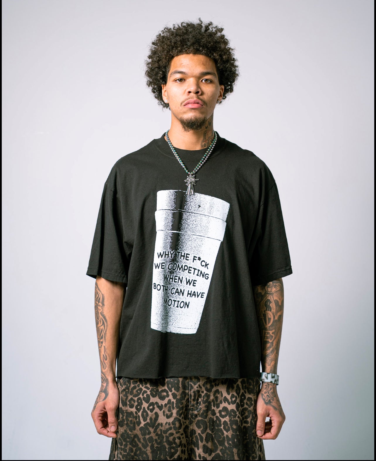 Cup tee Black/White